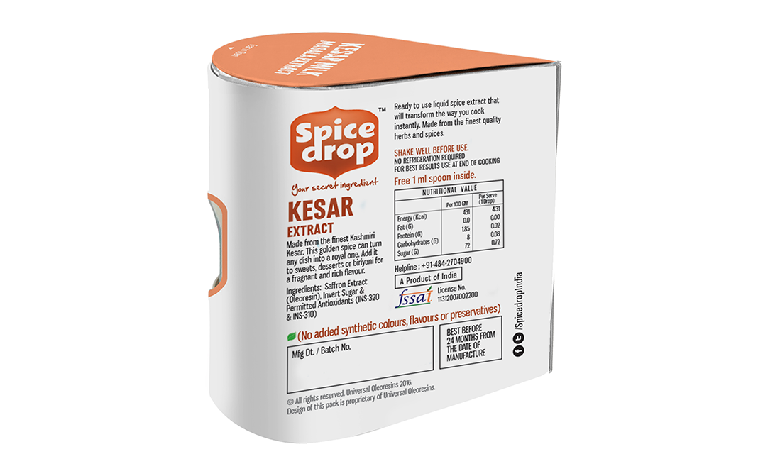 Spice Drop Kesar Extract    Pack  20 millilitre